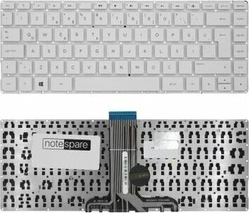 Hp Uyumlu Stream 14-Ax007nt (2Eq04ea) Klavye Tr  Beyaz - Büyük Enter
