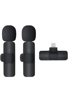 Torima Mini Yaka Mikrofonu Lightning 2 Adet Taşınabilir Mikrofon K9