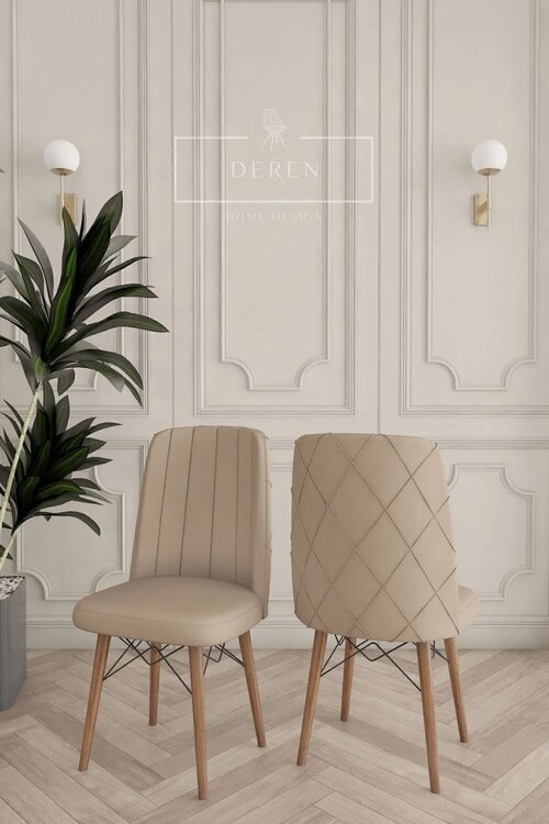 DEREN HOME Astera Serisi 8 Kapiçino Mutfak Ve Yemek Odası Sandalyesi