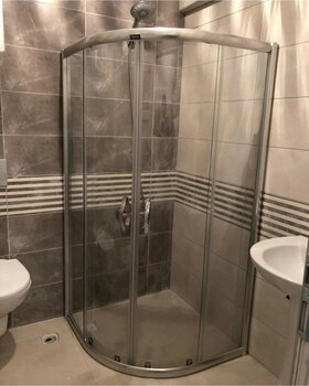 nokta duşakabin 110x110 Oval Teknesiz Cam Duşakabin 6mm