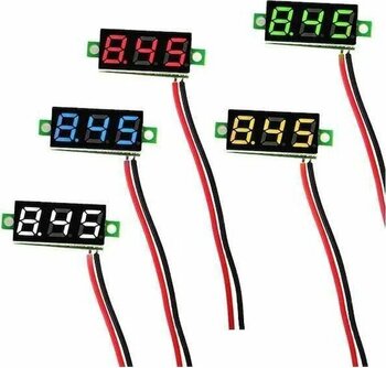 Motorobit-mini Voltaj Göstergesi Kırmızı 2.5v - 30v Voltmetre
