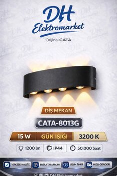 DHELEKTROMARKET CATA CT-8013 LED Dış Mekan Aplik (Gün Işığı / Amber)