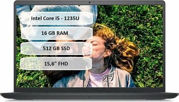 Dell Inspiron 3520 Intel Core i5-1235U 16GB RAM 512GB SSD 1920x1080 15.6 inç Ubuntu Notebook