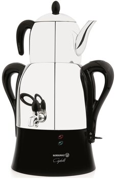 KORKMAZ A341-04 Çaykolik Siyah 2000 W Çelik Semaver