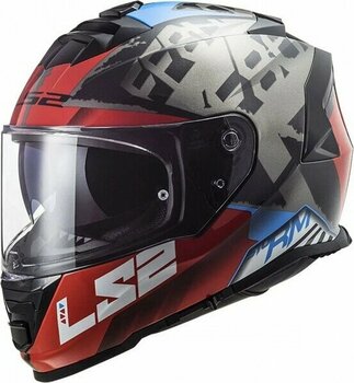 Ls2 Storm 2 Sprınter Kapalı Kask Mat Siyah-kırmızı-tıtanıum - 2XL - Siyah - Kırmızı