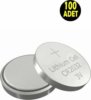 100 Adet 3 Volt Cr2032 Sb-T15 Lityum Para Pil (Br 2032 Bios-Kepenk-Kumanda Terazi Düğme Lithum Pili)