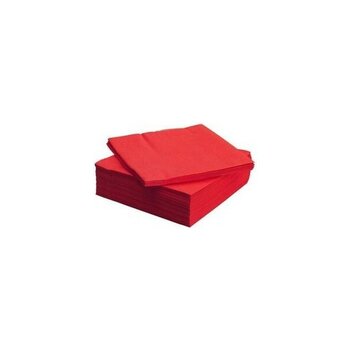 IKEA 24x24 cm Kırmızı Renkli Peçete 50 Adet Paket Yumuşak Dokulu Kağıt