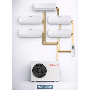 Viessmann Ofaa100mfa123 42000 Btu 1 Dış + 5 İç Ünite 9000 + 9000 + 12000 + 12000 + 24000 Btu Multi Split Inverter Klima