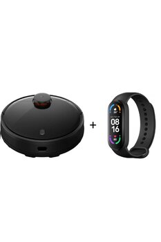 Xiaomi Mop Pro Siyah - Akıllı Robot Süpürge + Mi Band 6 Akıllı Bileklik Adım Sayar