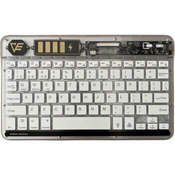 Nemere ZR612 Rgb Şeffaf Beyaz Bluethooth Klavye - 1 - Renkli