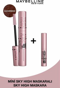 Maybelline New York Lash Sensational Sky High Kahverengi Maskara 7.2 ML & Mini Sky High Siyah Maskara 4.5 ML