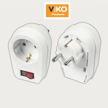 Viko Meridian Viko Anahtarlı Tekli Priz Sıva Üstü Topraklı Fiş Priz 90 30 18 02