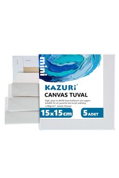 kazuri 15x15 cm Tuval 5 ADET - 5li mini tuval