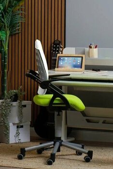 Creo Mobili Vega Yeşil / Beyaz Nefes Alabilen Köpük Ped Çalışma Sandalyesi