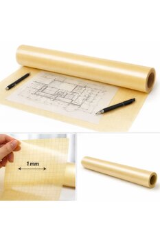 AHDTOPTAN Milimetrik 80 Gr Kağıt Rulo – 100 cm x 10 Metre