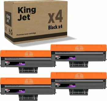 Kingjet MLT-D111L 4 adet paket Siyah Samsung Uyumlu Toner