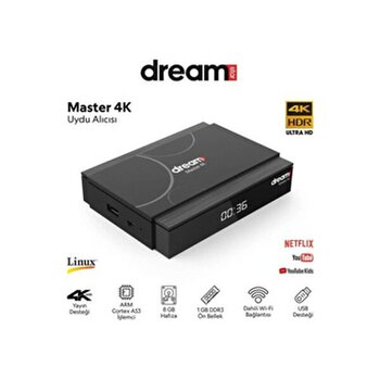 Sine Plus Dreamstar Master 4K Uydu Alıcısı LinuX - Siyah