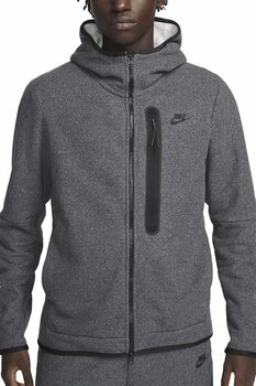 Nike Sportswear Tech Fleece Winter Full Zip Gray Hoodie Kapüşonlu Kalın Erkek Sweatshirt Gri XL Beden
