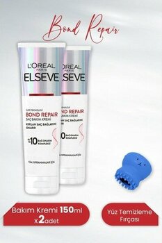 Elseve Bond Repair Saç Bakım Kremi 150 ml x 2 Adet ve Tarko Yüz Temizleme Fırçası Mavi