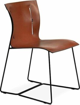 Knoll Cuoio Deri Sandalye, Esnek Sırtlı, Minimalist, Ödüllü Tasarımlı, Eoos Imzalı - Kahverengi