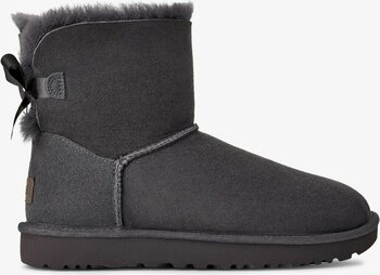 Ugg Mini Bailey Bow Kadın Gri Bot 1016501 Gri 37