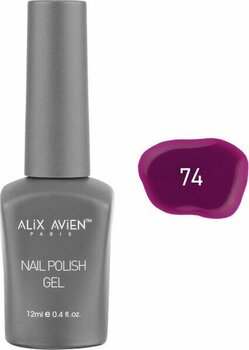 Alix Avien Mor Pembe Kalıcı Oje 74-Yoğun Renk Veren Jel Oje 12 Ml-Nail Uv Gel Polish 74