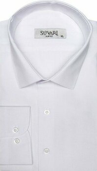 Süvari Slim Fit Erkek Gömlek - 2XS - Beyaz