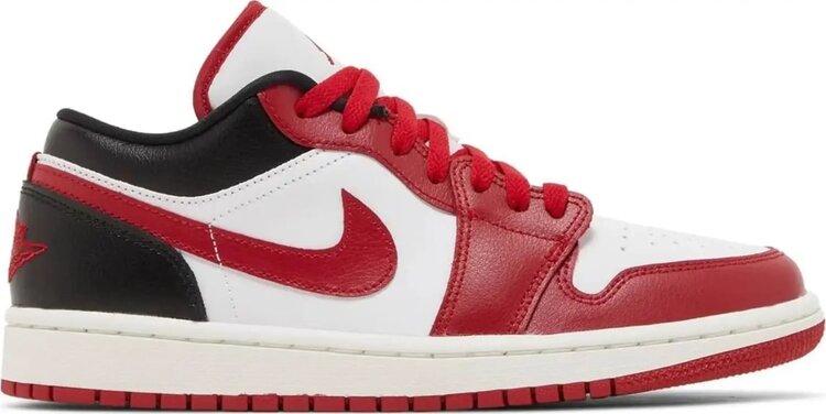 Nike Air Jordan 1 Low Reverse Leather Beyaz Kırmızı Siyah Günlük Spor Ayakkabı