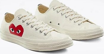 Converse X Comme Des Garçons Play Chuck 70 Unisex Krem Sneaker