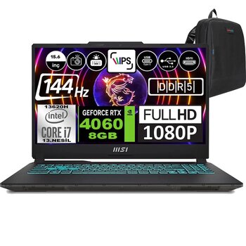 Msı Cyborg 15 Intel Core I7 13620h 16gb 2tb Ssd Rtx4060 Windows 11 Home 15.6" Fhd 144hz Taşınabilir Bilgisayar A13vf892xtrwh03 + Zetta Çanta