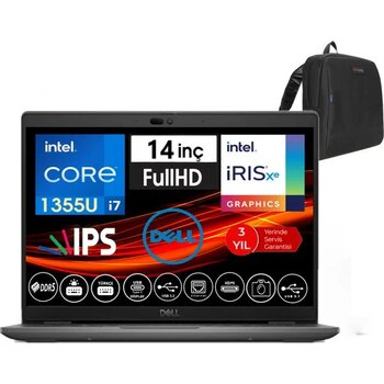 Dell Latitude 3450 Intel Core I7 1355U 32GB Ddr5 1tb SSD 14" Fhd IPS Freedos Taşınabilir Bilgisayar WN012L54501408+ZETTAÇANTA - 32 GB - 1 TB