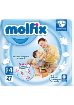 MolfixBebek Bezi 4 Beden Maxi 7-14 kg 27 Adet