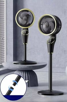 Vanckey Vantilatör 180 Derece Dönebilen Fan Ayarlanabilir Hareketli Kumandalı Sessiz Vantilatör Güçlü Hava
