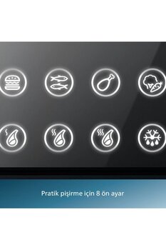 Philips 7000 Serisi Izgara ve Tost Makinesi, 8 ön ayarlı programlar, siyah+ hassas Mutfak Tartısı