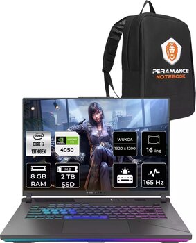 Asus Rog Strix G16 İ7-13650Hx 8Gb 2Tb Ssd Rtx4050/6Gb 140W 165Hz 16" Wuxga Fdos N3194 & Per4 Çanta
