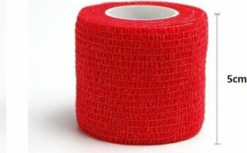 Dedeks Kendinden Yapışkanlı Elastik Coban Bandaj Kırmızı Renkli 5 cm - 1
