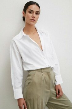 Never More  Tek Cepli Oversize Gömlek Beyaz - S