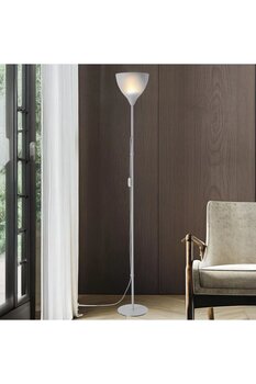 ENLIS Lambader 165 cm E27 Duy Modern Şık Köşe Lambası Salon Oturma Odası Dekoratif Aydınlatma Siyah/Gümüş