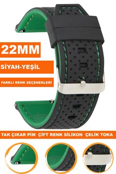 COBRA 22mm Fossil-Welder-Casio-Seiko-Omega-Armani Saat Uyumlu Silikon Saat Kordonu Kayışı A5422
