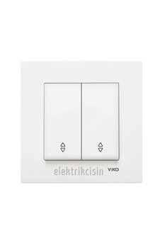 VİKO Karre Beyaz Ikili Vavien (komütatör Vavien) (çerçeve Dahil) 1 Adet