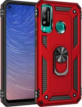 Huawei P40 Lite E Kılıf Tam Koruma Çift Katmanlı İbiza Sert Silikon Kapak Kirmizi Renk