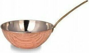 Turna Bakır Wok Tava 25 cm Sadece Taban El Dövme Kırmızı TURNA4800-1