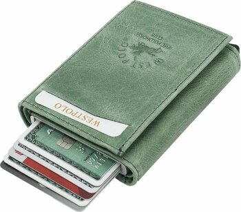Westpolo Erkek Yeşil Mekanizmalı Cüzdan