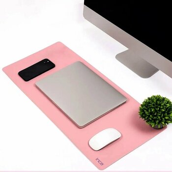 Inca PU Deri Mousepad Çift Taraflı Masa Matı 80x30 Kaymaz Su Geçirmez