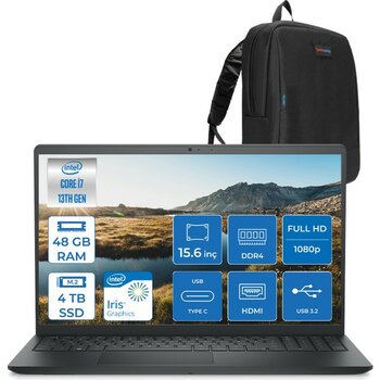 Dell Inspiron 15 3530 Intel Core I7-1355U 48GB 4tb SSD 15.6 Inç Full Hd  Freedos Laptop ZI35301103F20+ZETTAÇANTA - 4 TB - 48 GB