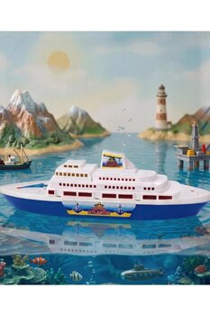 Tıfıl Toys 45cm Devasa Renkli Pasifik Yolcu Gemisi Oyuncak Gemi Mavi