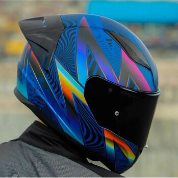 LS2 Rapid 2 Optik Race Full Face Motosiklet Kaskı Siyah Vizörlü