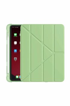 MOBAX Trifolding Kalem Bölmeli Kılıf Apple iPad Air 2 9.7" Uyumlu Silikon Tablet Kılıfı