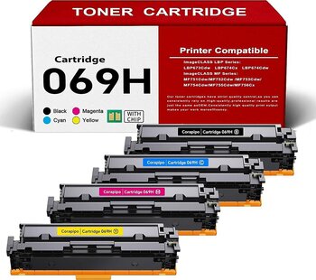 Canon CRG-069H Yüksek Kapasite ÇİPLİ Toner Seti lmageCLASS MF752Cdw, MF754Cdw, i-SENSYS LBP673Cdw uyumlu