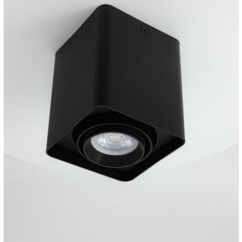 Mikro Aydınlatma Frog Siyah Renk Kare Sıva Üstü Spot Dekoratif Modern Aydınlatma 3000K GU10 Duy LED Ampul Dahil